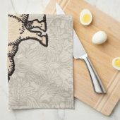 Pig Antiek Piggy Schattige  Illustratie Theedoek (Quarter Fold)