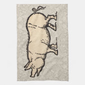 Pig Antiek Piggy Schattige  Illustratie Theedoek (Verticaal)