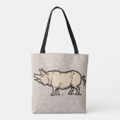 Pig Antiek Piggy Schattige  Illustratie Tote Bag (Achterkant)