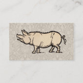 Pig Antiek Piggy Schattige  Illustratie Visitekaartje (Achterkant)