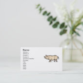 Pig Antiek Piggy Schattige  Illustratie Visitekaartje (Staand voorkant)