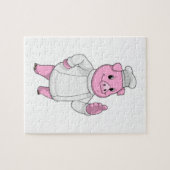 Pig as Cook with Chef hat Legpuzzel (Horizontaal)