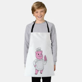 Pig as Cook with Chef hat Schort (Gedragen)