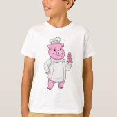 Pig as Cook with Chef hat T-shirt (Voorkant)