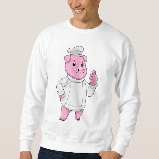 Pig as Cook with Chef hat Trui (Voorkant)