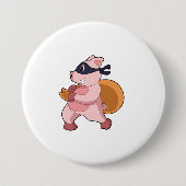 Pig as Runner Ronde Button 7,6 Cm (Voorkant)