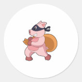 Pig as Runner Ronde Sticker (Voorkant)