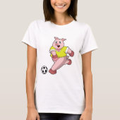 Pig as Soccer player with Soccer T-shirt (Voorkant)