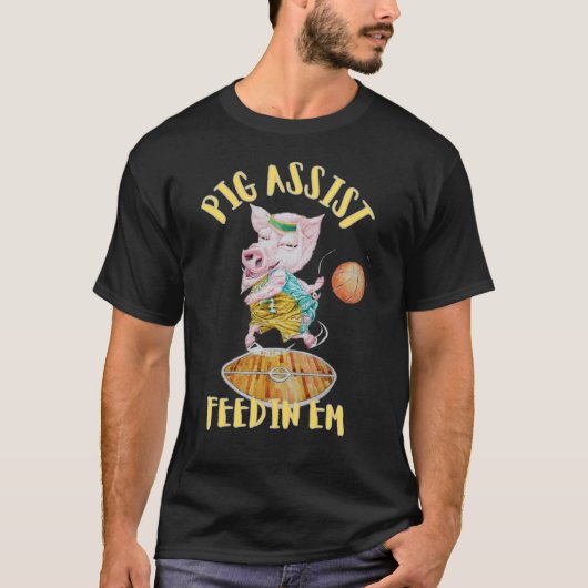 PIG ASSIST BASKETBAL T-SHIRT (Voorkant)