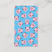 Pig Baby shower Boerderij Blue Boy Informatiekaartje (Achterkant)