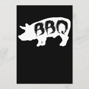Pig Bbq Love Summer Cookout Grill Cow Steak Party Kaart