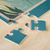 Pig Beach Bahamas Travel Art Vintage Legpuzzel (Zijkant)