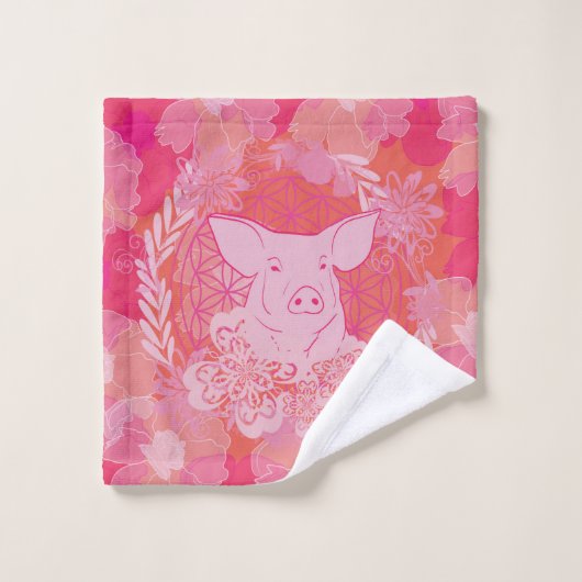 PiG Bloem des levens Washandje (Wasdoekje)