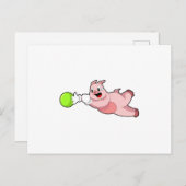 Pig Bowling Bowling ball Briefkaart (Voorkant / Achterkant)