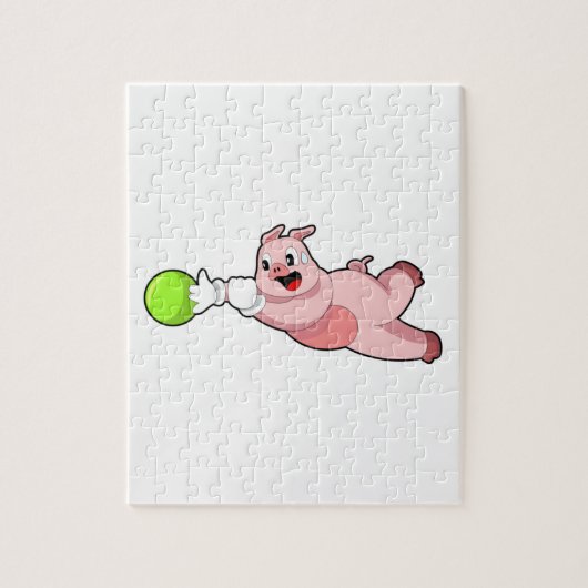 Pig Bowling Bowling ball Legpuzzel (Verticaal)