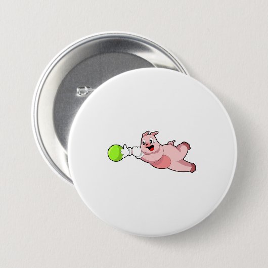 Pig Bowling Bowling ball Ronde Button 7,6 Cm (Voorkant /achterkant)