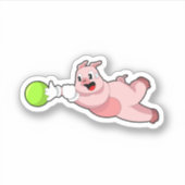Pig Bowling Bowling ball Sticker (Voorkant)
