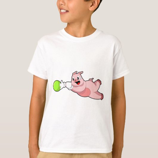 Pig Bowling Bowling ball T-shirt (Voorkant)