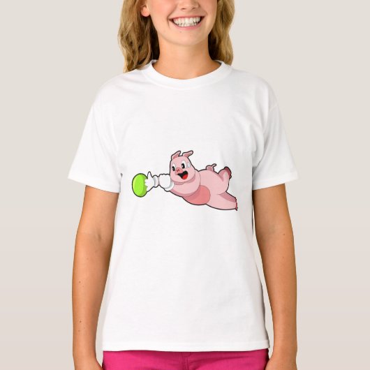 Pig Bowling Bowling ball T-shirt (Voorkant)