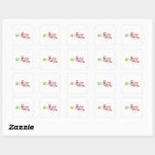 Pig Bowling Bowling ball Vierkante Sticker (Vel)