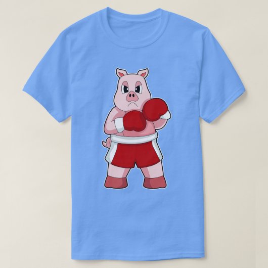 Pig Boxer Bokshandschoenen Boxing T-shirt (Design voorkant)