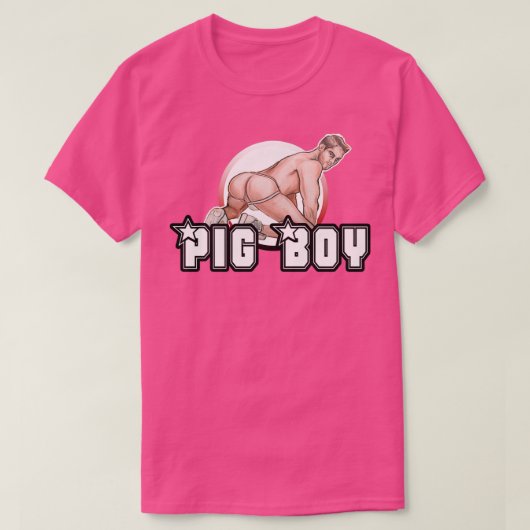 Pig Boy Bottoms Up T-shirt (Design voorkant)
