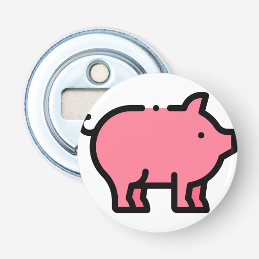 Pig Button Flesopener (Voorkant)