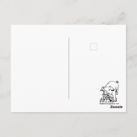 Pig by Pig. Unsigned. Mud on Wall Briefkaart (Achterkant)