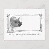 Pig by Pig. Unsigned. Mud on Wall Briefkaart (Voorkant)