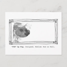 Pig by Pig. Unsigned. Mud on Wall Briefkaart