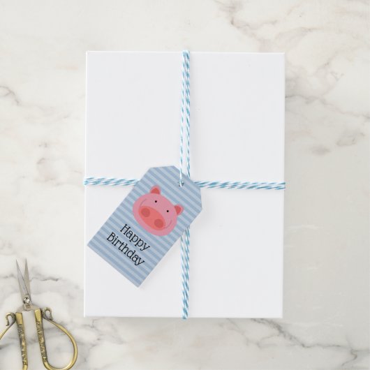 Pig Cadeaulabel (Met Touw)
