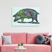 Pig Canvas Afdruk (Insitu (Woonkamer))