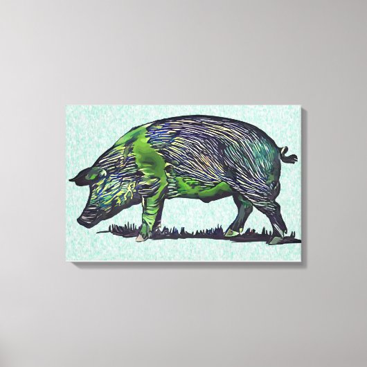 Pig Canvas Afdruk (Voorkant)