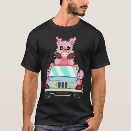 Pig Car T-shirt (Voorkant)