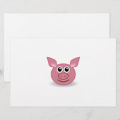 Pig Cartoon Face Briefpapier (Voorkant / Achterkant)