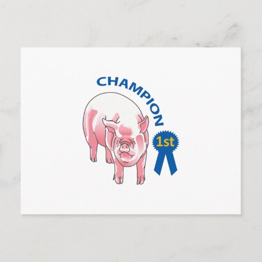 PIG CHAMPION BRIEFKAART (Voorkant)