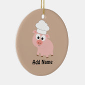 Pig Chef Keramisch Ornament (Rechts)