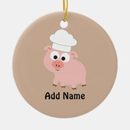 Pig Chef Keramisch Ornament
