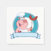 Pig Chef Paper Napkins Servet (Voorkant)