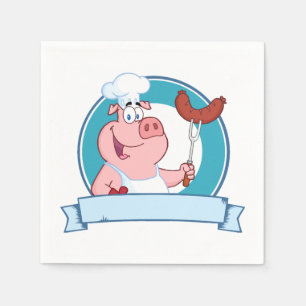 Pig Chef Paper Napkins Servet