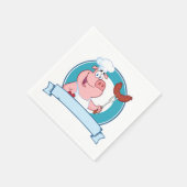 Pig Chef Paper Napkins Servet (Hoek)