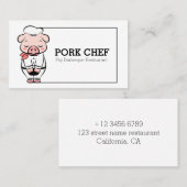Pig Chef Visitekaartje (Voorkant / Achterkant)