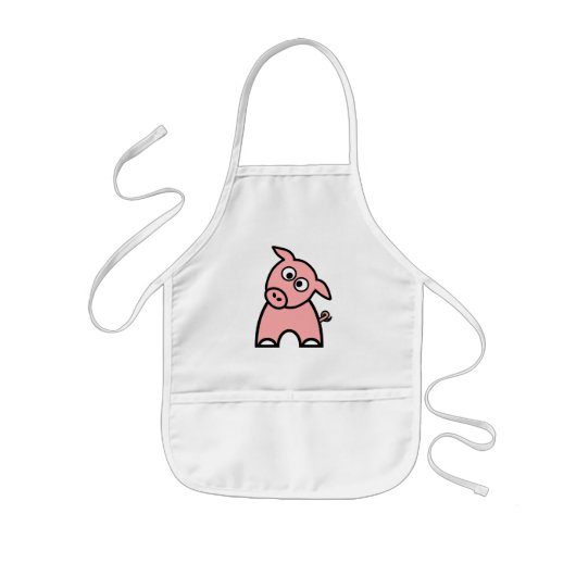 Pig Childrens Apron Kinder Schort (Voorkant)