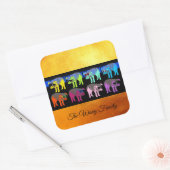 Pig Chinees Nieuwjaar 2019 Pop Gold Square S Vierkante Sticker (Envelop)