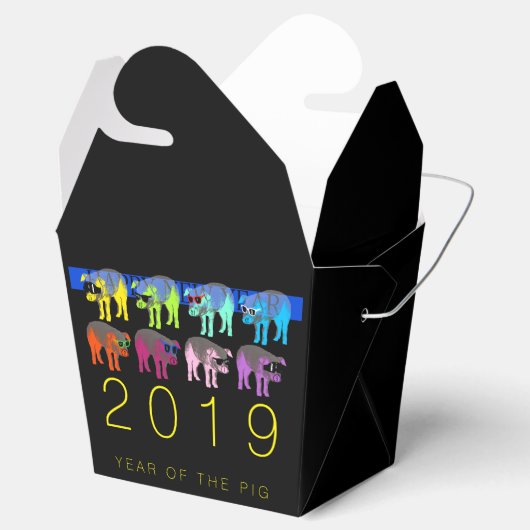 Pig Chinees Nieuwjaar aangepaste Jaar Pop TOFB Bedankdoosjes (Geopend)