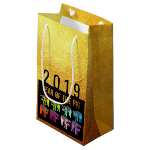 Pig Chinees nieuwjaar Zodiac Birthday S Gift Bag Klein Cadeauzakje