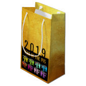 Pig Chinees nieuwjaar Zodiac Birthday S Gift Bag Klein Cadeauzakje (Achterkant Gekanteld)