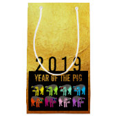 Pig Chinees nieuwjaar Zodiac Birthday S Gift Bag Klein Cadeauzakje (Voorkant)