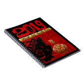 Pig Chinese custom New Year Zodiac Birthday NoteB Notitieboek (Rechterzijde)