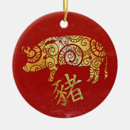 Pig Chinese Zodiac Horoscoop sterrenbeeld Keramisch Ornament